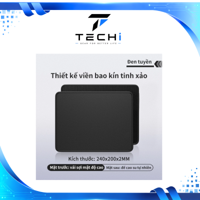 [ PHỤ KIỆN TECHI ] LÓT CHUỘT ĐEN MINIMAL